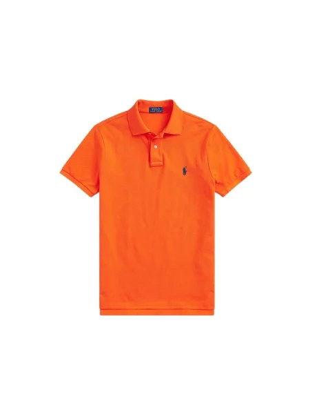 Mrežasta polo majica Polo Ralph Lauren s vezom narančasta