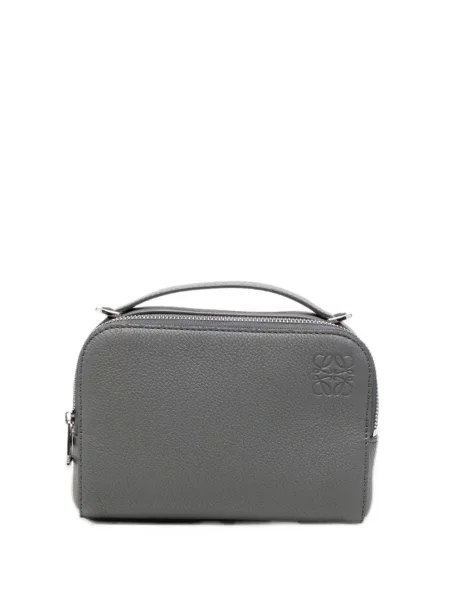 Δερμάτινη τσάντα χιαστί Loewe γκρι