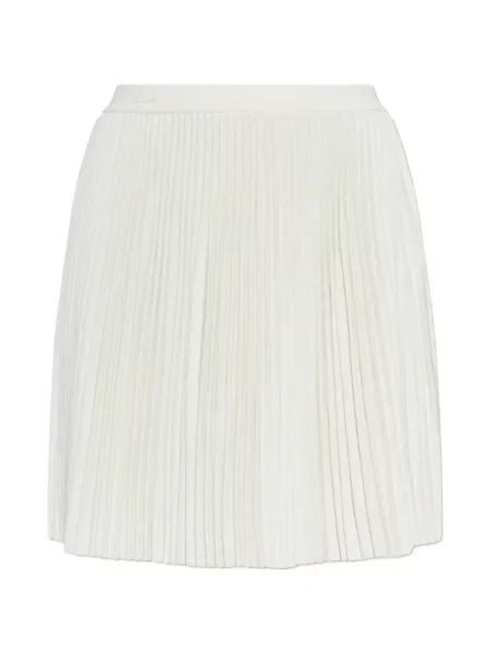 Fusta plisata Lacoste alb