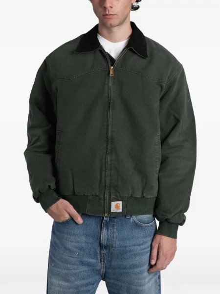Geacă Carhartt Wip cu autograf verde