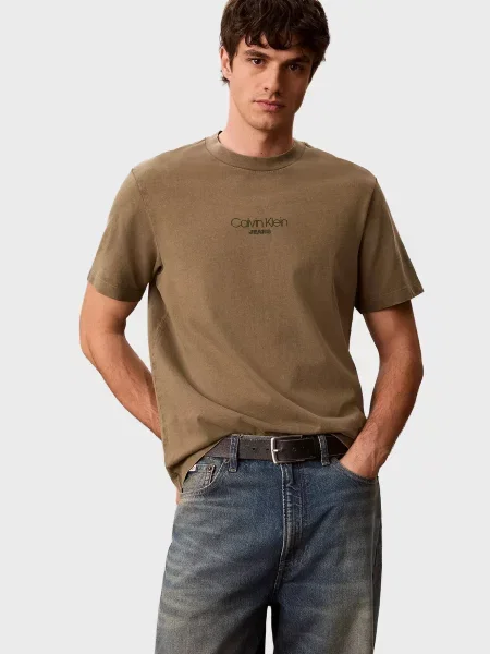 Футболка Calvin Klein Jeans коричневая