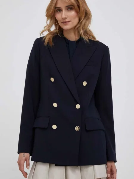 Μάλλινο μπουφάν Lauren Ralph Lauren ναυτικό μπλε