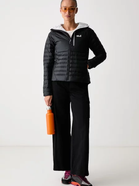 Jack Wolfskin αθλητικό μπουφάν γυναικείο ROUTEBURN μαύρο