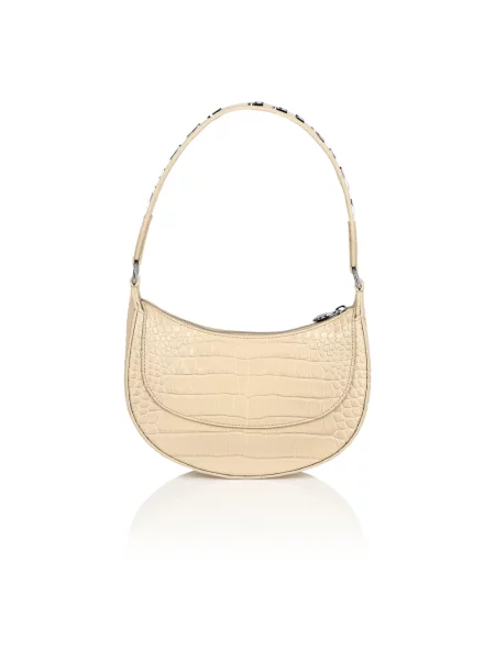 Philipp Plein torebka skórzana SAEA beżowy