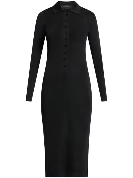 Rochie Tom Ford cu dungi tricotate de costum negru