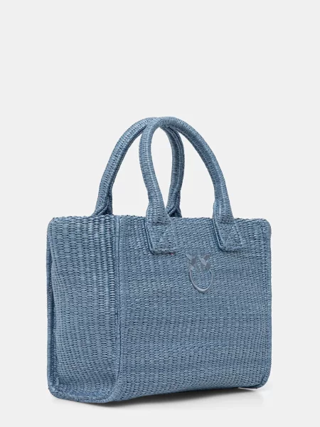 Shopper kabelka Pinko modrá