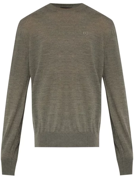 Pulover Dsquared2 cu broderie verde