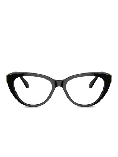 Sunčane naočale mačje oči Swarovski Eyewear s kristalima crna