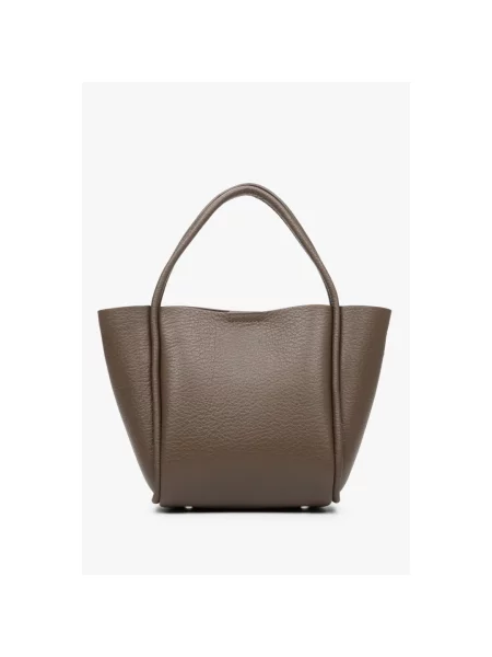 Мінібег шопер шкіряний темно-коричневий Estro коричнева