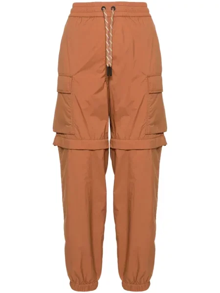 Lekki spodnie cargo Moncler Grenoble brązowe