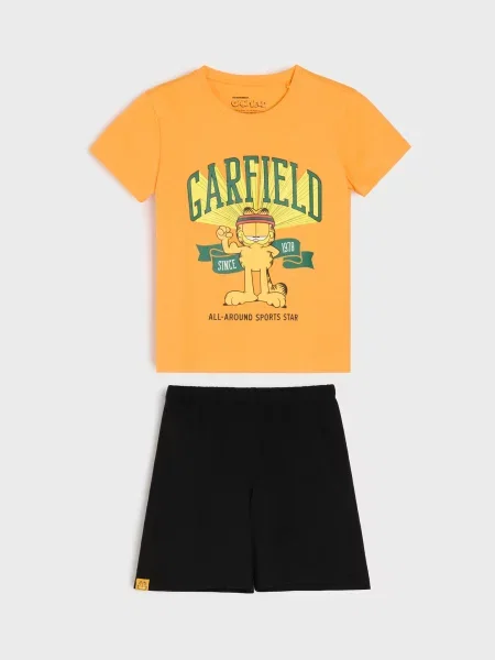 Sinsay dvoudílná pyžama s potiskem Garfield oranžová