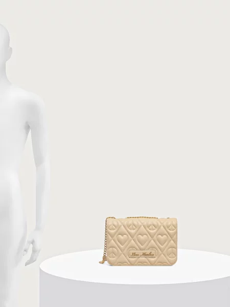 Кожаная сумка через плечо Love Moschino