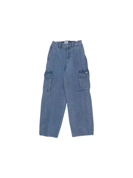 Jeansy Obey niebieskie