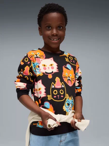 Переработанный лонгслив Puma черный