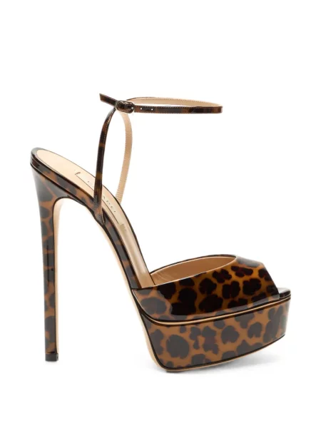 Sandale Casadei cu platformă cu imagine cu model leopard