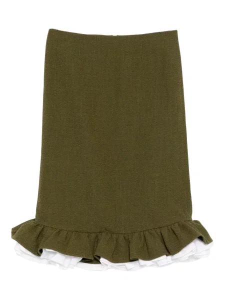 Fustă Shushu/tong de lână verde