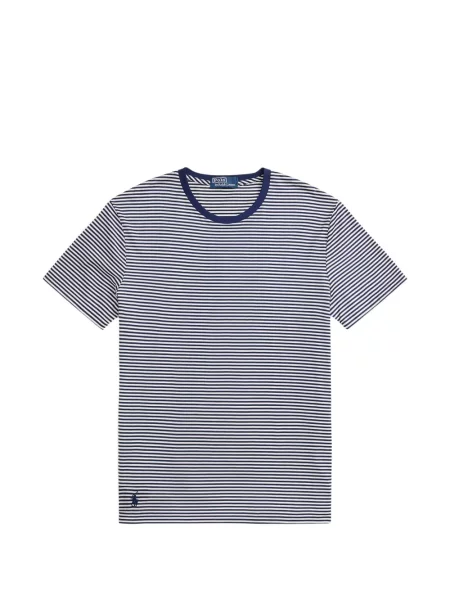 Tricou polo Polo Ralph Lauren cu model floral cu imagine din fleece albastru