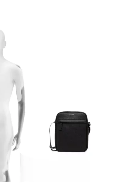 Geantă crossbody Trussardi cu imagine negru
