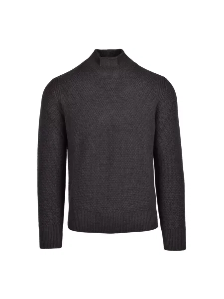 Sweter z golfem Kangra wełniany szary
