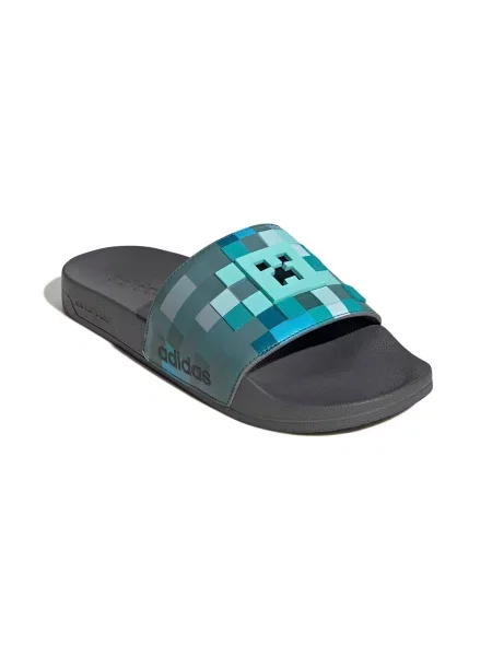 ADIDAS SPORTSWEAR Saboți ADILETTE MINECRAFT turcoaz / azuriu / metalic / verde gri