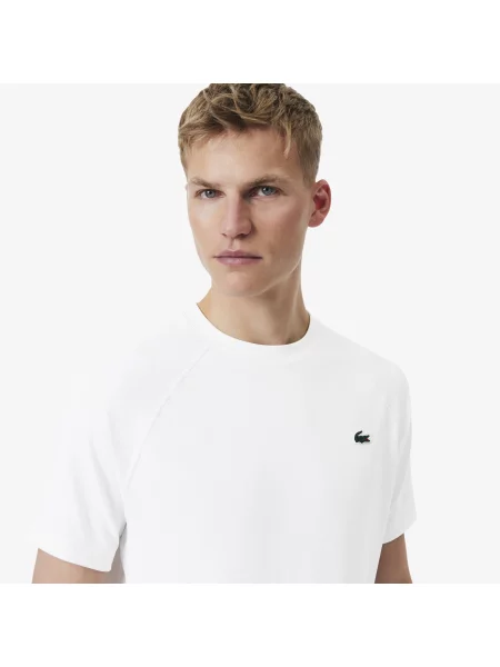 Lacoste Sportowa Koszulka Ultra Dry Ze Streczem biała