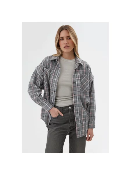 Сорочка сіро-рожева Estro сіра