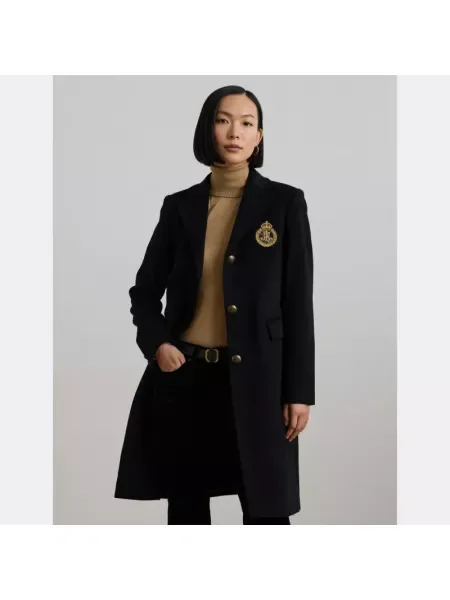 LAUREN RALPH LAUREN Gyapjú kabát fekete