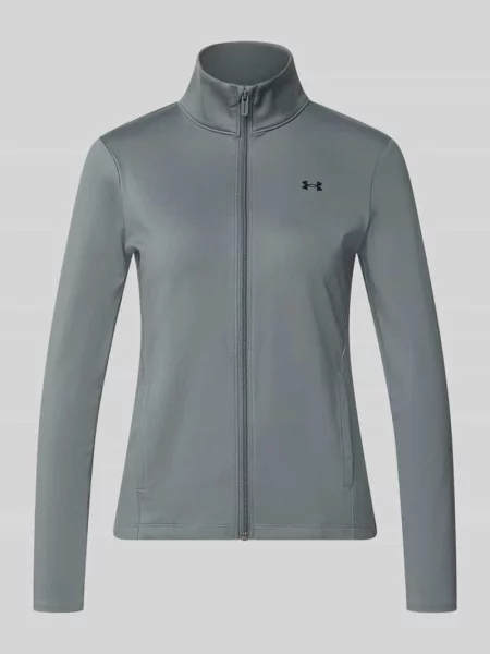 Kurtka treningowa ze stójką i logo Under Armour szara