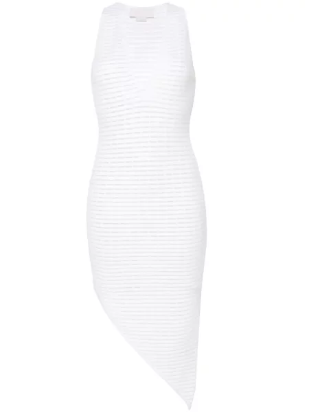 Rochie midi Genny tricotate până la genunchi de costum alb