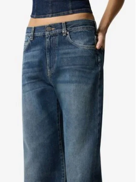 PINKO Jeans hlače Wanda Mornarsko modra