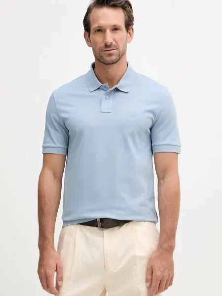 BOSS Tricou polo Passenger albastru