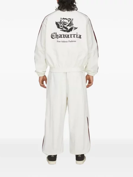 Geacă Adidas cu imagine alergare alb