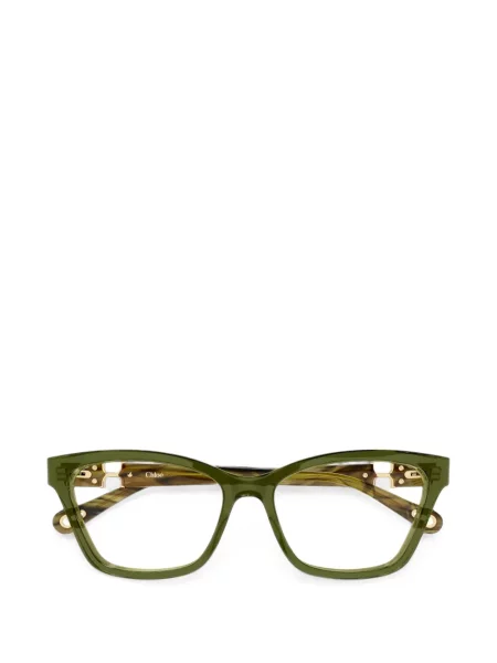 Ochelari de soare Chloé Eyewear cu imprimeu geometric verde