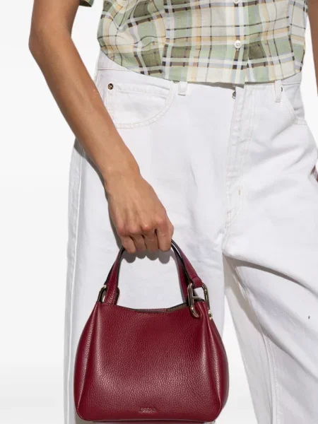 Geantă shopper Furla din piele roșu