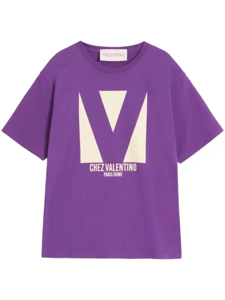 Tricou Valentino Garavani cu imagine violet