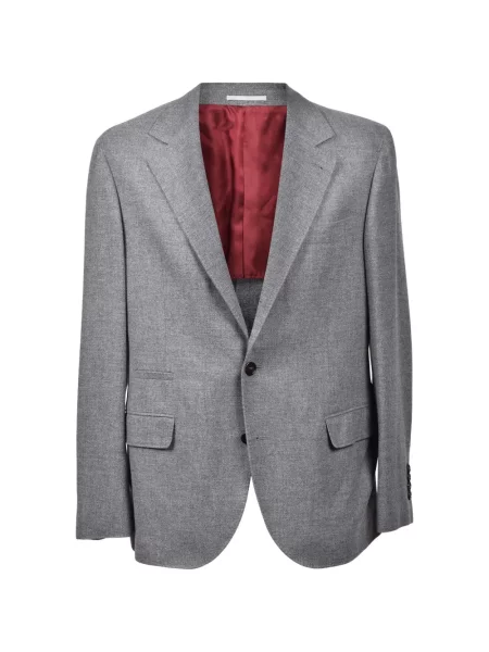 Sacou Brunello Cucinelli cu rever gri