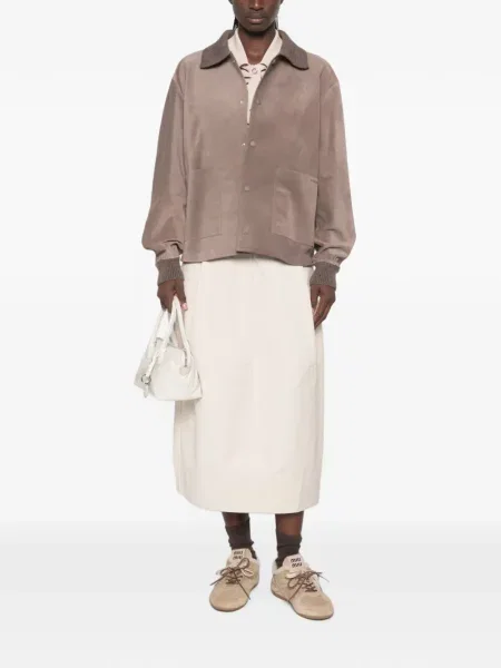 Geacă Jw Anderson din piele de căprioară maro