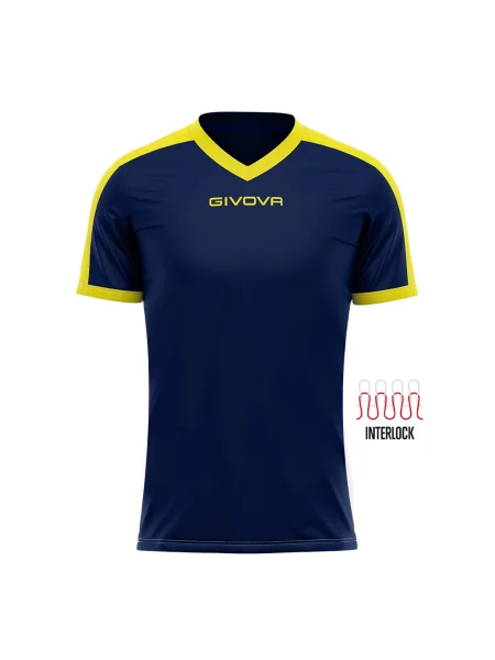 GIVOVA koszulka sportowa t-shirt treningowy granatowo-żółty S żółta