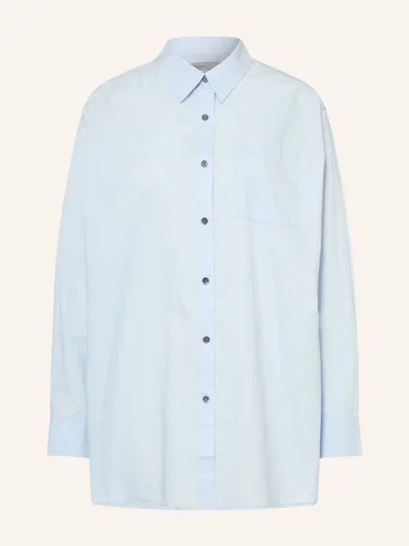 Allsaints Oversized Košilová Halenka Kaia tmavě modrá
