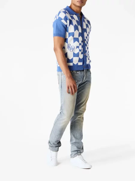 Pledinė megzta polo marškinėliai Rhude mėlyna