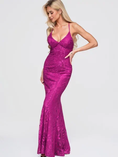 Rochie maxi Edoti din dantelă