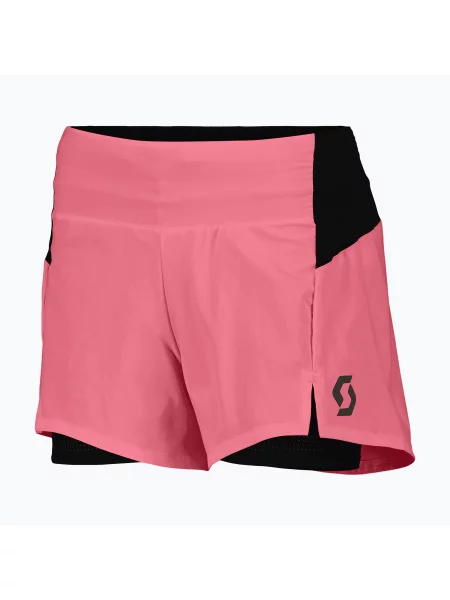 Pantaloni scurți de alergare pentru femei SCOTT Endurance Hybrid digital pink/black negru