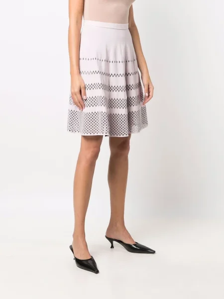 Áčkové sukně Christian Dior Pre-owned s perforací fialové