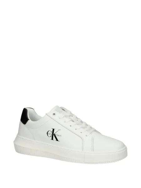 Δερμάτινα sneakers Calvin Klein Jeans λευκό
