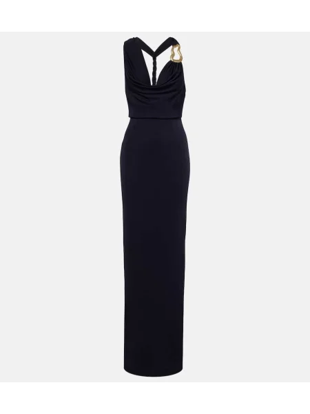 Rochie Rebecca Vallance cu gât halter albastru