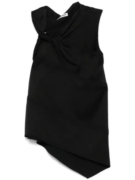 Bluză Jil Sander din satin negru
