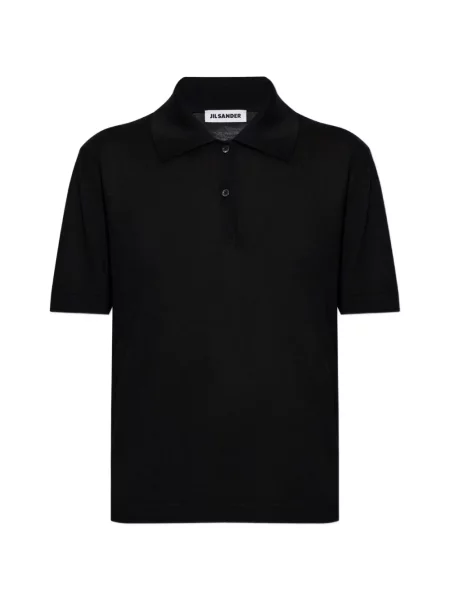 Scurt tricou polo Jil Sander negru