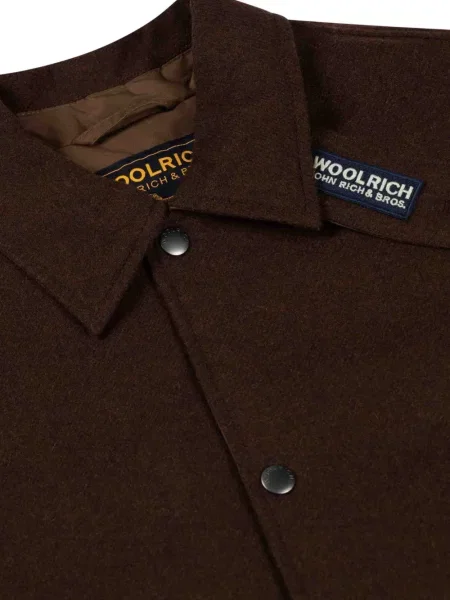 Lung geacă Woolrich cu autograf maro