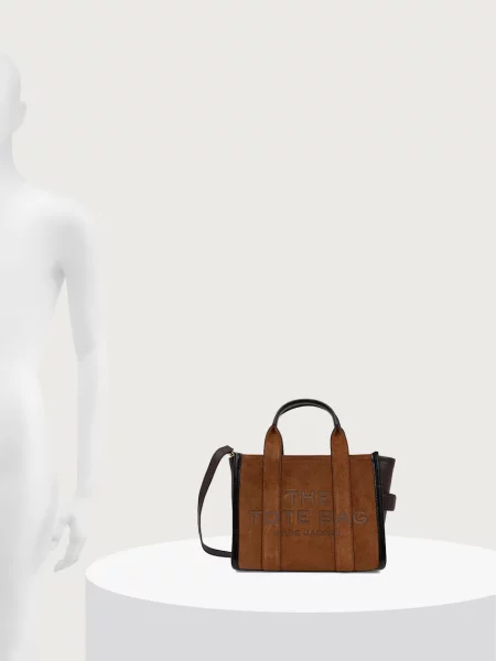 Marc Jacobs Bőrönd The Suede Small Tote Bag | hasított bőr barna