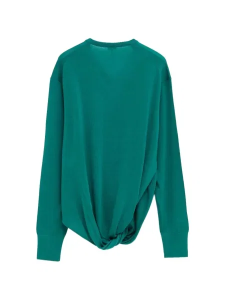 Pulover Loewe cu decolteu în V verde